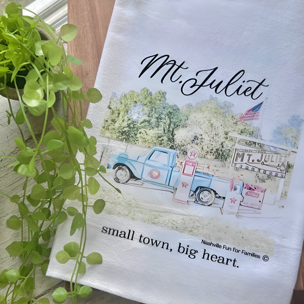 Small Town - Big Heart Tea Towel