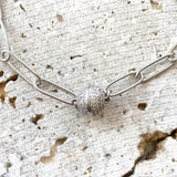 Magnetic paperclip chain  boutique jewelry salon necklace