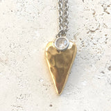 Hammered heart necklace