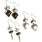 Gemstone Drop Statement Earrings – Mixed Crystal Styles