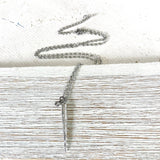 Spike necklace clear crystals stainless steel non tarnish