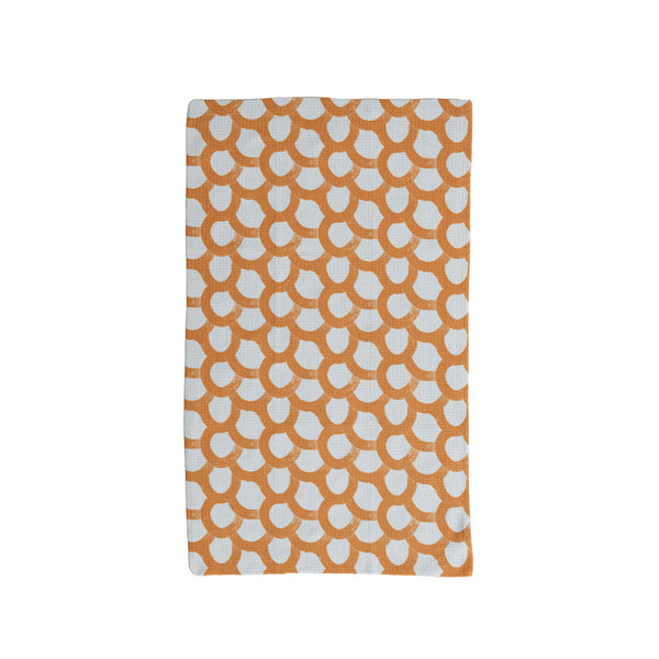 Printed Recycled Microfibre Tea Towel w/ Organic Circles Pattern