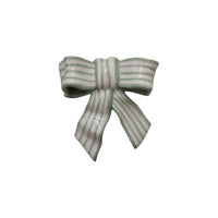 Stoneware Striped Bow Décor/Wall Hanging (Hangs or Sits) ©