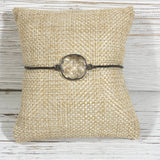 Silver Crystal Quartz Slider Charm Bracelet