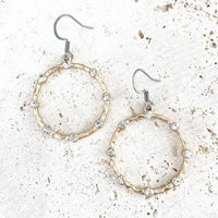 Crystal Earring edgy boutique hoop circle salon jewelry