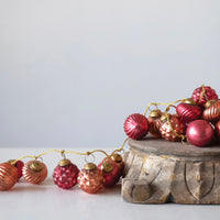 Pink/Red Mercury Glass Garland lg