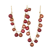 Pink/Red Mercury Glass Garland lg