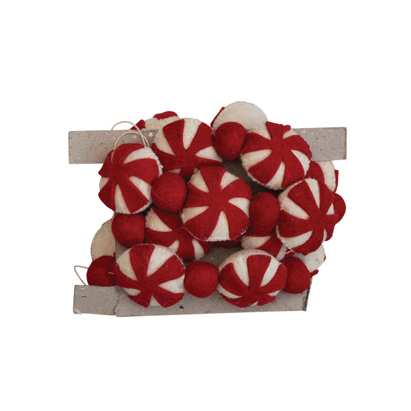 Wool Peppermint Garland