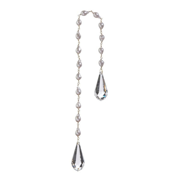 17 Pearl Chain Jewel Drop Ornament