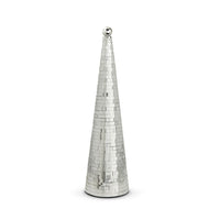 19 Silver Disco Ball Cone Tree