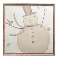 26 Whimsical Snowman Stamped Wall Art