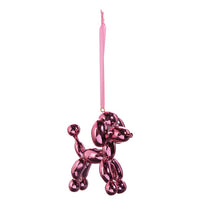 3.75 Metallic Pink Dog Ornament