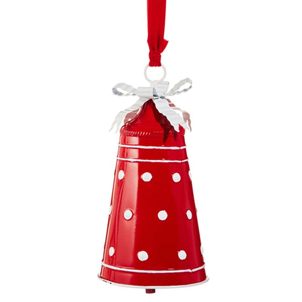 11.25 Red with White Polka Dot Bell