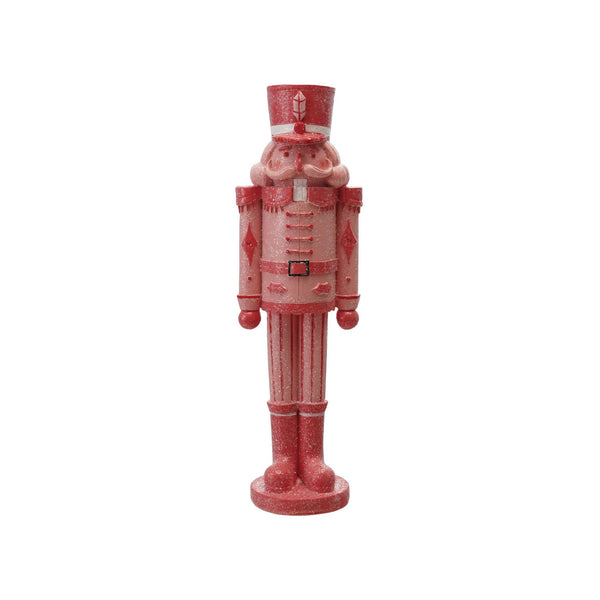 Resin Nutcracker, Pink & Red with Sugar ©