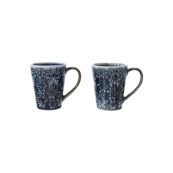 14 oz. Debossed Stoneware Mug, 2 Styles (Each Will Vary)