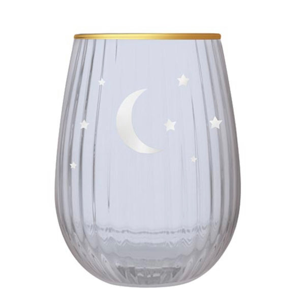 Beveled Moon Wine Glass